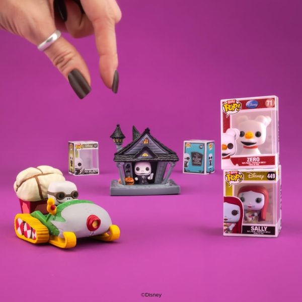 Funko Pop! Starter Set: The Nightmare Before Christmas Bitty Bundle Pack - 6 Pack - Zero. Sally. Jack Skellington. Bitty Ride Snowmobile. and Bitty Town Jack's House - Gift Idea - Disney Fans