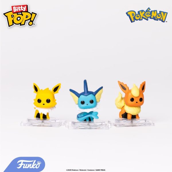 Funko Pop! Bitty: Pokemon - Squirtle. Eevee. Growlithe. and Psyduck - 0.9 Inch (2.2 Cm) Collectable - Stackable Display Shelf Included - Gift Idea - Party Bags Stocking
