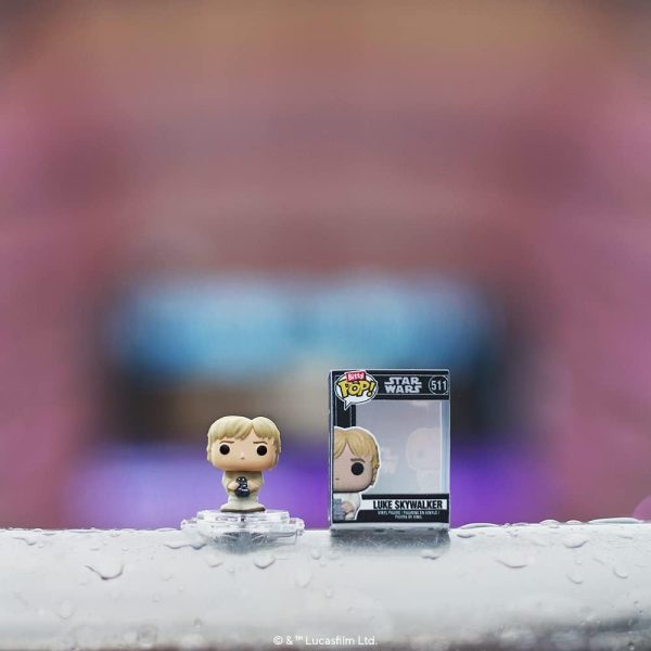 Funko Bitty POP! Star Wars - Darth Vader. 4-Pack - Darth Vader. TIE Fighter Pilot. Stormtrooper and A Surprise Mystery Mini Figure - 0.9 Inch (2.2 Cm) Collectable - Stackable Display Shelf Included