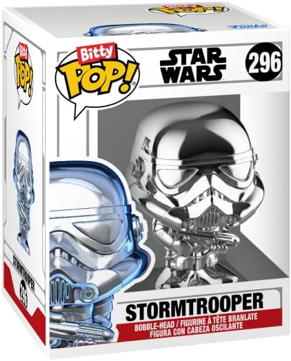 Funko Bitty POP! Star Wars - Darth Vader. 4-Pack - Darth Vader. TIE Fighter Pilot. Stormtrooper and A Surprise Mystery Mini Figure - 0.9 Inch (2.2 Cm) Collectable - Stackable Display Shelf Included