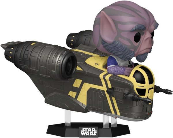 Funko Pop! Rides Deluxe: Mandalorian & Grogu - Zeb Orrelios in The Razor Crest - Collectable Vinyl Figure - Gift Idea - Official Merchandise - Toys for Kids & Adults - Star Wars Fans