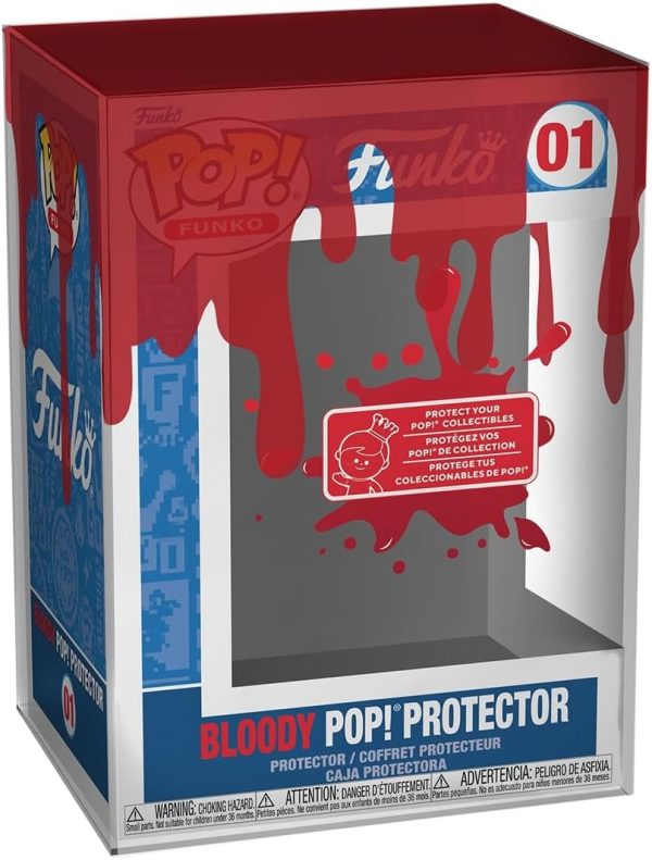 Funko Pop! Protector Printed UV: Dripping Red Blood Pop Protector - Premium Protector Display Cases Pop Collectable Vinyl Figures - Durable and Stackable Storage