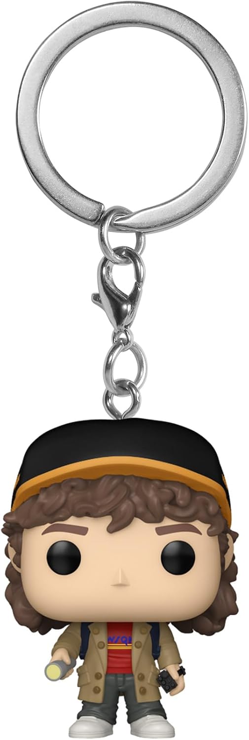 Funko Pop! Keychain: Stranger Things - Dustin - Stranger Things Novelty Keyring - Collectable Mini Figure - Stocking Filler - Gift Idea - Official Merchandise - TV Fans - Backpack Decor