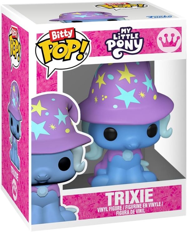 Funko Pop! Bitty: My Little Pony - Pinkie Pie. Rarity. Trixie. and Derpy - 0.9 Inch (2.2 Cm) - Cartoon Collectable - Gift Idea - Stackable Display Shelf Included