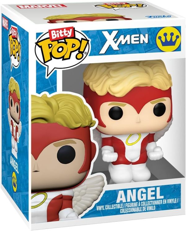 Funko Pop! Bitty: X-Men - Jean Grey. Angel. Iceman. and Cyclops - 0.9 Inch (2.2 Cm) - Anime Collectable - Gift Idea - Stackable Display Shelf Included