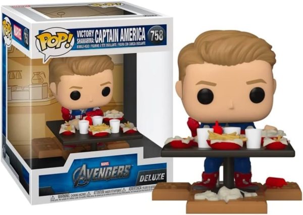 Funko Pop Deluxe Marvel: Avengers Victory Shawarma Series - Captain America Figure 4 of 6 - Amazon Exclusive - Collectable Vinyl Figure - Gift Idea - Official Merchandise - Toys for Kids & Adults