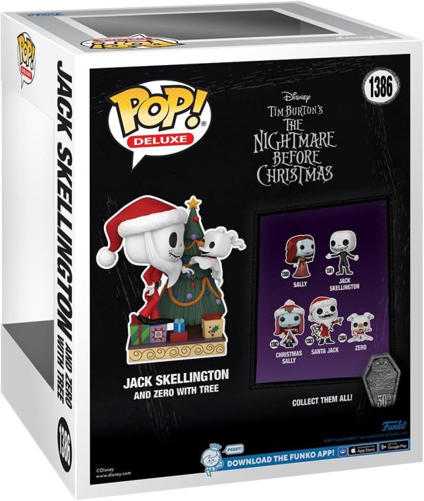 Funko POP! Deluxe: Disney The Nightmare Before Christmas 30th - Jack Skellington & Zero with Tree - Disney: The Nightmare Before Christmas - Collectable Vinyl Figure - Gift Idea - for Kids & Adults