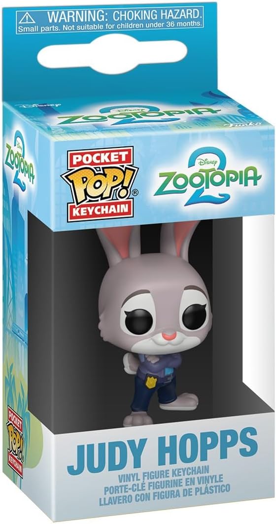Funko Pop! Keychain: Zootopia 2 - Judy Hopps Novelty Keyring - Collectable Mini Figure - Stocking Filler - Gift Idea - Official Merchandise - Disney Fans - Backpack Decor