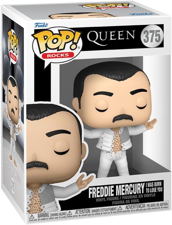 Funko POP! Rocks: Queen - F. Freddie Mercury - (I was Born to Love You) - Collectable Vinyl Figure - Gift Idea - Official Merchandise - for Kids & Adults - Music Fans - Model Figure for Collectors