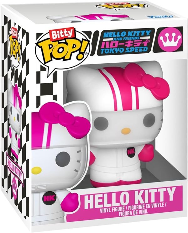 Funko Pop! Bitty Ride: Sanrio- Racecar with Hello Kitty - 0.9 Inch and 1.3 Inch (2.3 and 3.3 Cm) - Sanrio Collectable - Official Merchandise - Gift Idea - Toys for Kids & Adults