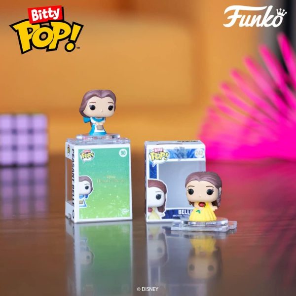 Funko Bitty Pop Disney Princesses - Cinderella. Snow White. Aurora and A Surprise Mystery Mini Figure - 0.9 Inch (2.2 Cm) Collectable - Stackable Display Shelf Included - Gift Idea