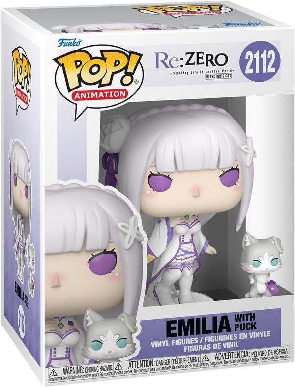 Funko Pop! & Buddy: Re: Zero - Emilia with Puck - Collectable Vinyl Figure - Gift Idea - Official Merchandise - Toys for Kids & Adults - Anime Fans - Model Figure for Collectors