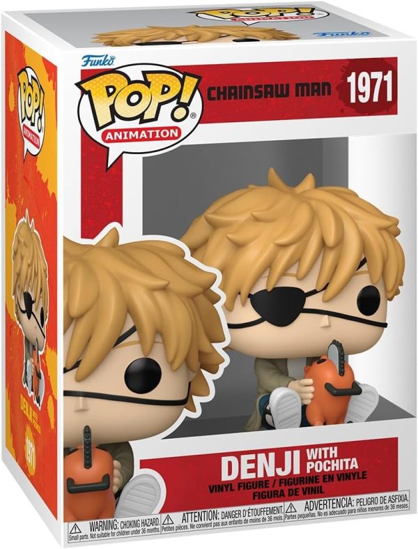 Funko Pop! Animation: Chainsaw Man - Denji with Pochita - Collectable Vinyl Figure - Gift Idea - Official Merchandise - Toys for Kids & Adults - Anime Fans - Model Figure for Collectors