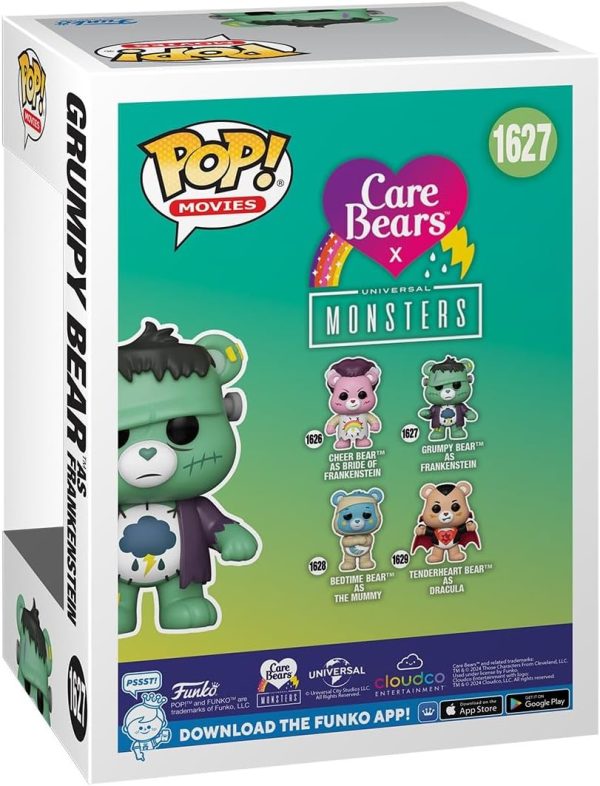 Funko Pop Movies: Universal Monsters X Care Bears - Grumpy Bear As Frankenstein - Collectable Vinyl Figure - Gift Idea - Official Merchandise - Toys for Kids & Adults - Horror Fans