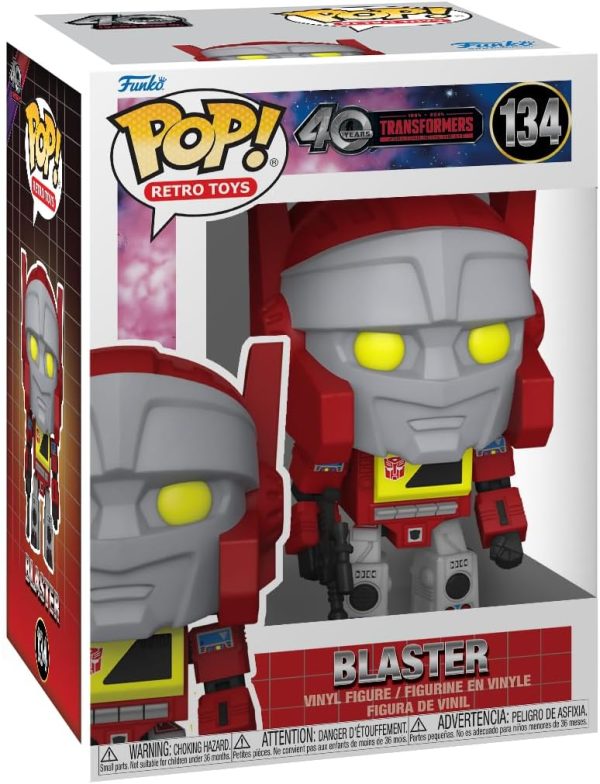 Funko Pop Retro Toys: Transformers: Generation 1-40th Anniversary. Blaster - Collectable Vinyl Figure - Gift Idea - Official Merchandise - Toys for Kids & Adults - Action/Adventure Fans