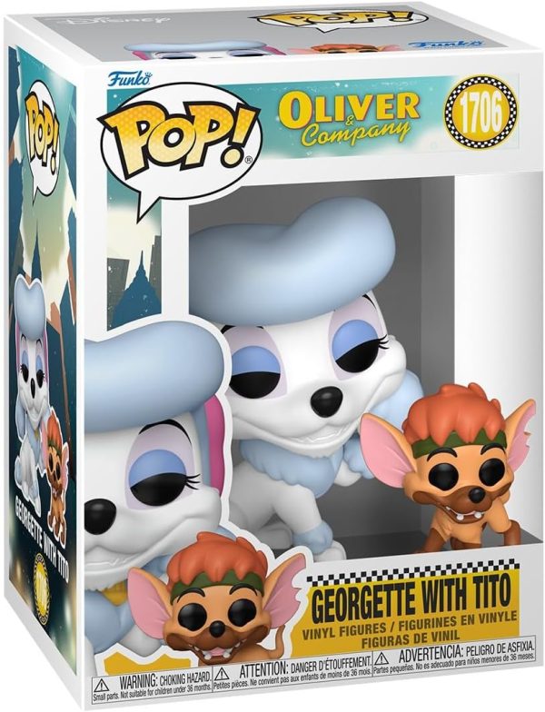 Funko Pop! & Buddy: Oliver and Company - Georgette with Tito - Collectable Vinyl Figure - Gift Idea - Official Merchandise - Toys for Kids & Adults - Disney Fans