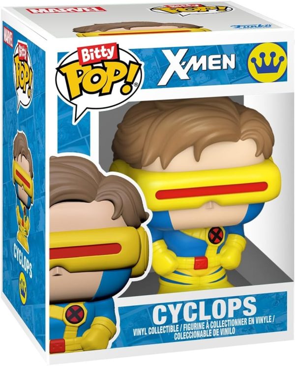 Funko Pop! Bitty: X-Men - Jean Grey. Angel. Iceman. and Cyclops - 0.9 Inch (2.2 Cm) - Anime Collectable - Gift Idea - Stackable Display Shelf Included