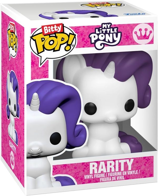 Funko Pop! Bitty: My Little Pony - Pinkie Pie. Rarity. Trixie. and Derpy - 0.9 Inch (2.2 Cm) - Cartoon Collectable - Gift Idea - Stackable Display Shelf Included