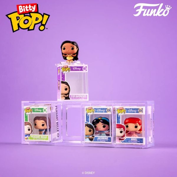 Funko Bitty Pop Disney Princesses - Cinderella. Snow White. Aurora and A Surprise Mystery Mini Figure - 0.9 Inch (2.2 Cm) Collectable - Stackable Display Shelf Included - Gift Idea