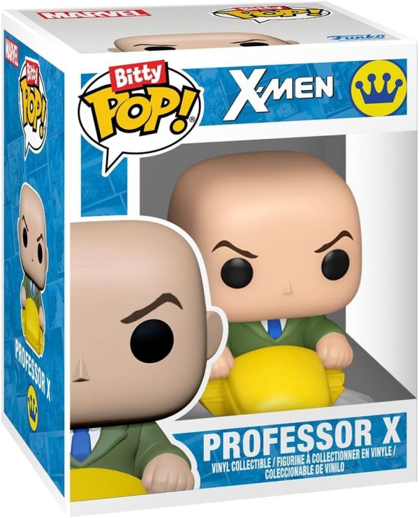Funko Pop! Bitty Boxes: X-Men - The X-Mansion Playset - Wolverine and Professor X - Collectable Display Case with Interior Scene and Storage - Gift Idea