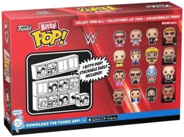 Funko Bitty POP! WWE - 4 Pack - Razor Ramon. Bitty POP! Diesel. Bitty POP! Rey Mysterio?. and a Mystery Bitty POP! Figure and A Surprise Mystery Mini Figure - 0.9 Inch (2.2 Cm) Collectable