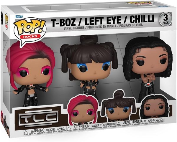 Funko POP! Rocks: TLC - T-Boz. Left Eye. Chilli 3-Pack - Collectable Vinyl Figure - Gift Idea - Official Merchandise - for Kids & Adults - Music Fans - Model Figure for Collectors and Display