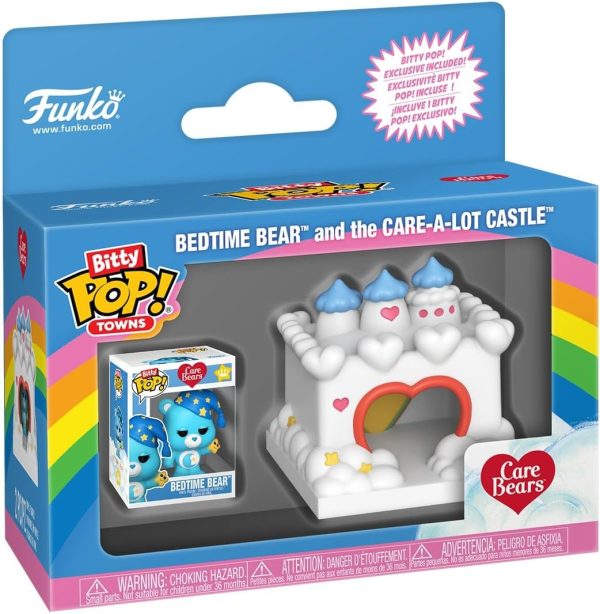 Funko Pop! Bitty Town: Care Bears - Care-a-Lot Castle Castle - Bedtime Bear - 0.9 Inch and 2 Inch (5.1 Cm) - Cartoon Collectable - Gift Idea - Toys for Kids & Adults