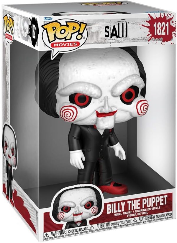 Funko Pop! Jumbo: Saw - Billy The Puppet - Collectable Vinyl Figure - Gift Idea - Official Merchandise - Toys for Kids & Adults - Movies Fans - Model Figure for Collectors and Display