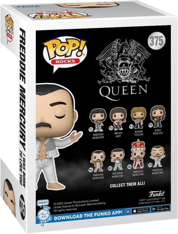 Funko POP! Rocks: Queen - F. Freddie Mercury - (I was Born to Love You) - Collectable Vinyl Figure - Gift Idea - Official Merchandise - for Kids & Adults - Music Fans - Model Figure for Collectors