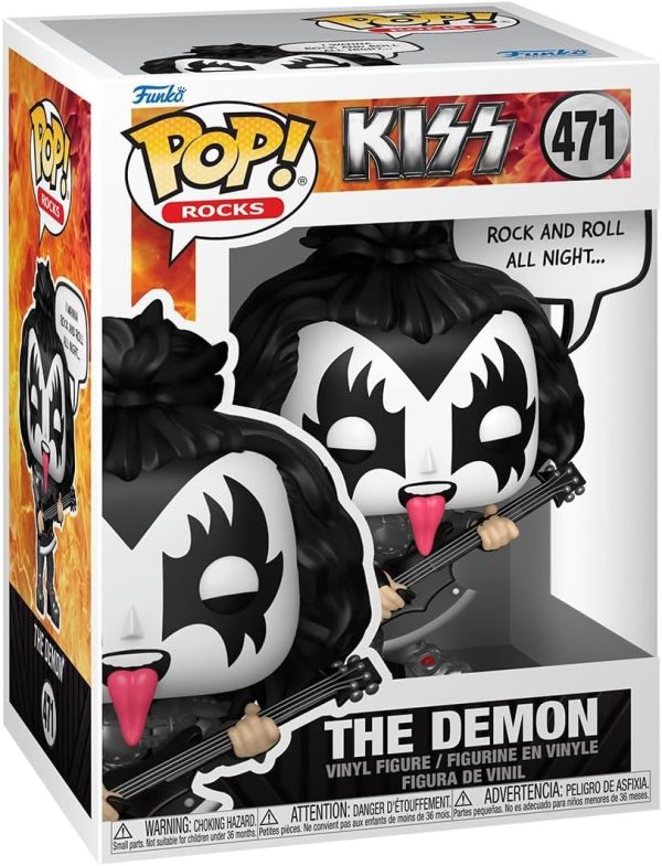 Funko Pop! Sayings: The Demon - (Rock and Roll All Nite) - KISS - Collectable Vinyl Figure - Gift Idea - Official Merchandise - Toys for Kids & Adults - Music Fans - Model Figure for Collectors