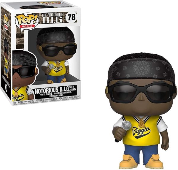Funko Pop Rocks: Music - Notorious B.I.G. in Jersey Collectible Figure. Multicolor