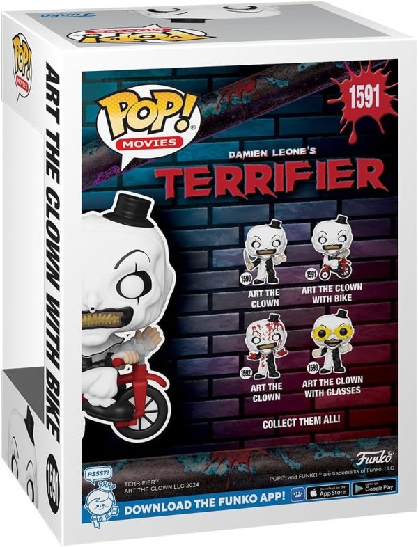 Funko POP! Movies: Terrifier - Art the Clown with Bike - Collectable Vinyl Figure - Gift Idea - Official Merchandise - for Kids & Adults - Horror Fans - Model Figure for Collectors and Display