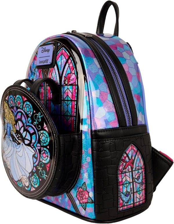 Loungefly Disney Princess Stained Glass: Sleeping Beauty Mini-Backpack. Amazon Exclusive