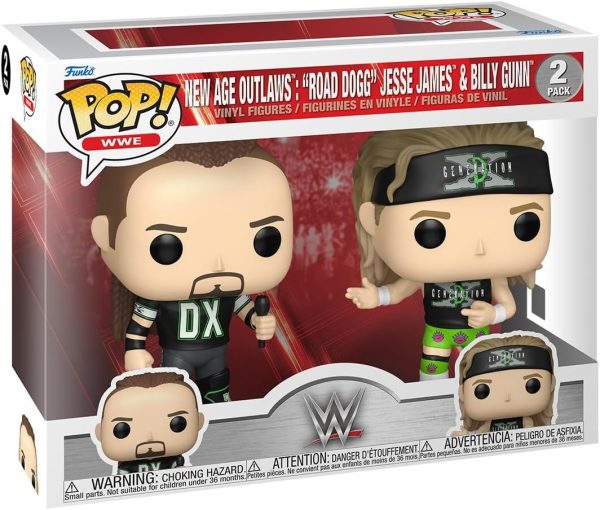 Funko Pop! WWE: New Age Outlaws: Road Dogg Jesse James & Billy Gunn. 2-Pack - Collectable Vinyl Figure - Gift Idea - Official Merchandise - Toys for Kids & Adults