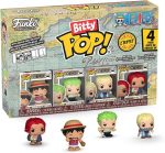 Funko Bitty Pop! One Piece - Monkey D. Luffy. Roronoa Zoro. Axe Hand Morgan. and A Surprise Mystery Mini Figure - 0.9 Inch (2.2 Cm) Collectable - Stackable Display Shelf Included - Party Bags