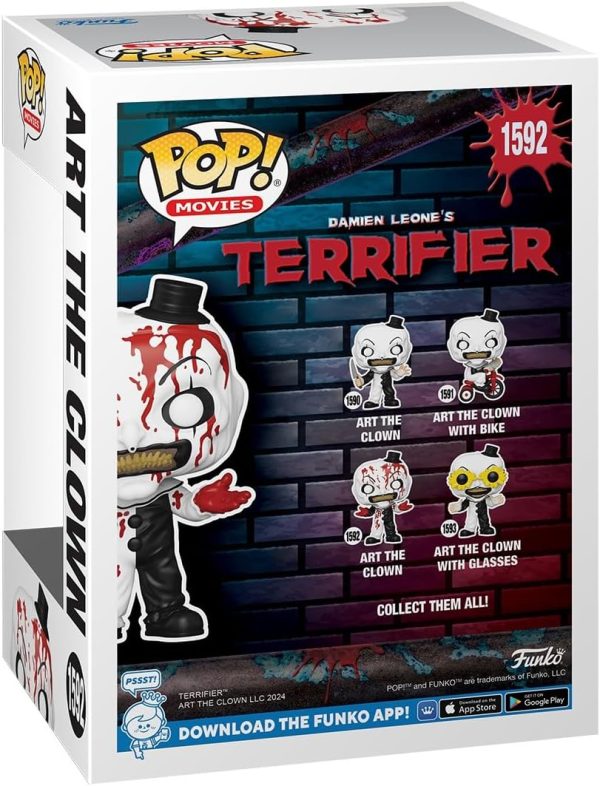 Funko POP! Movies: Terrifier 2 - Art The Clown - Bloody - Collectable Vinyl Figure - Gift Idea - Official Merchandise - for Kids & Adults - Horror Fans - Model Figure for Collectors and Display