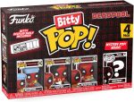 Funko Bitty POP! Deadpool - Bathtime. 4-Pack and A Surprise Mystery Mini Figure - 0.9 Inch (2.2 Cm) Collectable - Stackable Display Shelf Included - Gift Idea - Party Bags Stocking - Cake Topper