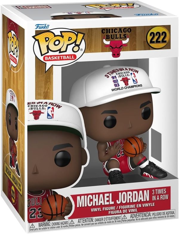 Funko Pop! NBA: Bulls - Michael Jordan - 3X in a Row - Collectable Vinyl Figure - Gift Idea - Official Merchandise - Toys for Kids & Adults - Sports Fans - Model Figure for Collectors and Display