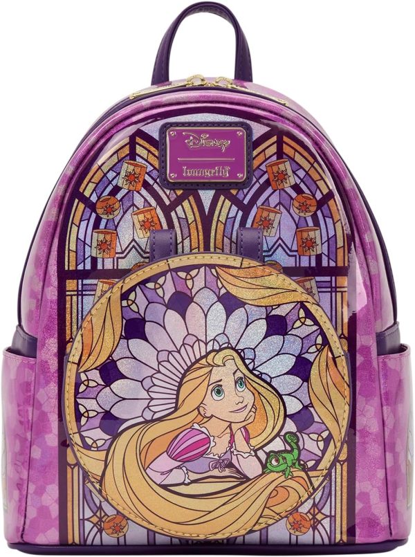 Loungefly Disney Stained Glass: Rapunzel Mini-Backpack. Amazon Exclusive