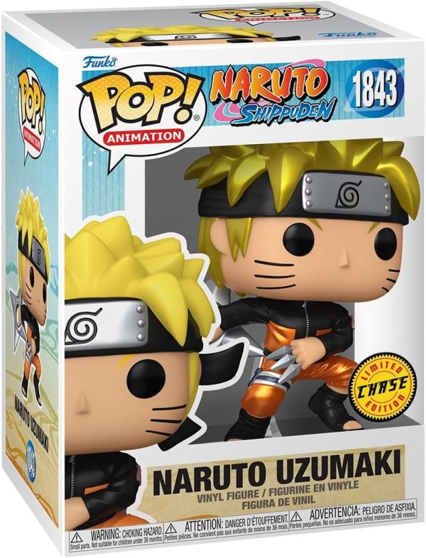 Funko POP Animation: Naruto Shippuden - Naruto - (Shrkn) - 1/6 Odds for Rare Chase Variant - Metallic - Collectable Vinyl Figure - Gift Idea - Official Merchandise - for Kids & Adults