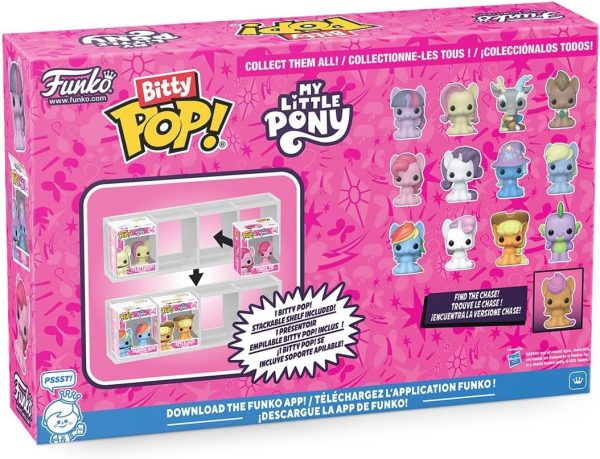 Funko Pop! Bitty: My Little Pony - Twilight Sparkle. Fluttershy. Discord. and Dr. Hooves - 0.9 Inch (2.2 Cm) - Cartoon Collectable - Gift Idea - Stackable Display Shelf Included