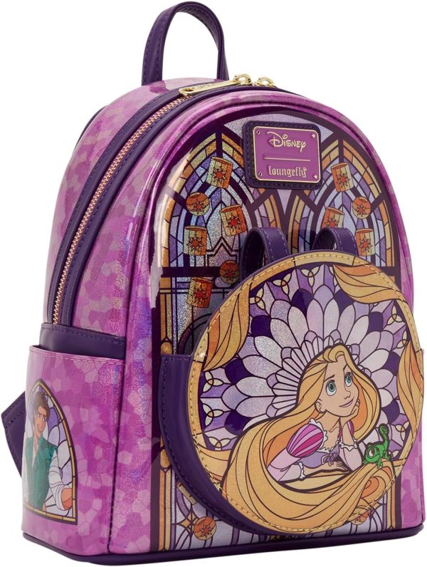 Loungefly Disney Stained Glass: Rapunzel Mini-Backpack. Amazon Exclusive