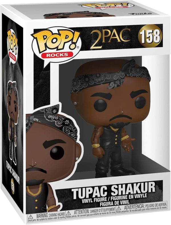 Funko Pop Rocks: Tupac - Vest with Bandana - Collectable Vinyl Figure - Gift Idea - Official Merchandise - Toys for Kids & Adults - Music Fans - Model Figure for Collectors and Display