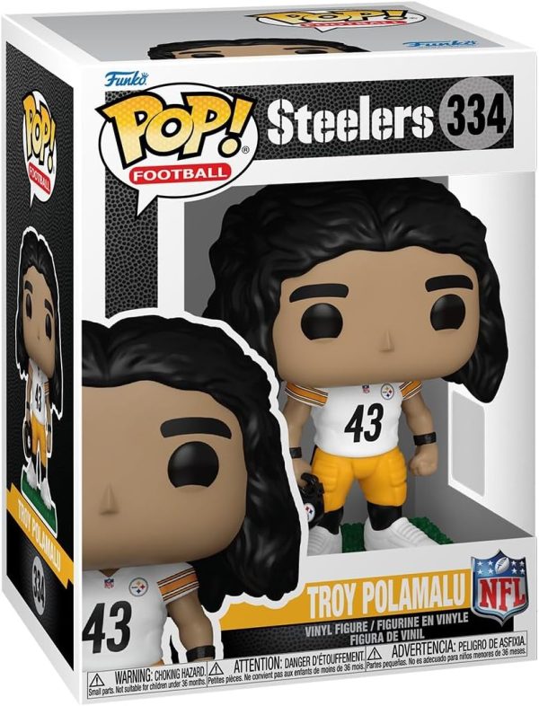Funko Pop! NFL: Legends - Troy Polamalu - Steelers - Collectable Vinyl Figure - Gift Idea - Official Merchandise - Toys for Kids & Adults - Sports Fans - Model Figure for Collectors