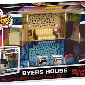 Funko Bitty Pop! Bitty Boxes: Stranger Things - Byers House Playset with 2 0.9 Inch (2.2 Cm) Tiny Mini Figures - Collectable Display Case with Interior Scene and Storage - Gift Idea