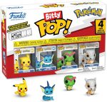 Funko Pop! Bitty: Pokemon - Pikachu. Vaporeon. Caterpie. and Cubone - 0.9 Inch (2.2 Cm) Collectable - Stackable Display Shelf Included - Gift Idea - Party Bags Stocking