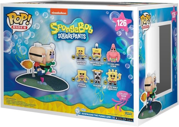 Funko POP Rides Deluxe: Spongebob Squarepants - Mermaid Man & Barnacle Boy with Invisible Car - Amazon Exclusive - Collectable Vinyl Figure - Gift Idea - Official Merchandise