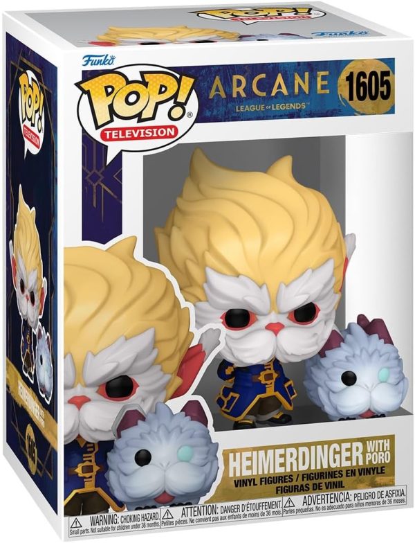 Funko POP TV: Arcane LOL?C Heimerdinger with Poro - Arcane: League of Legends - Collectable Vinyl Figure - Gift Idea - Official Merchandise - for Kids & Adults - TV Fans - Model Figure for Collectors