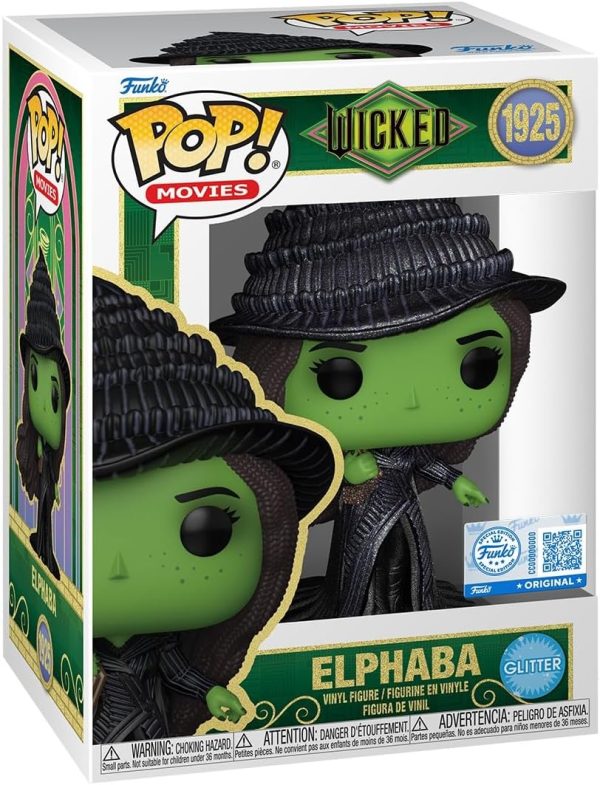 Funko Pop! Movies: Wicked Pt. 2 - Elphaba - Glitter - Amazon Exclusive - Collectable Vinyl Figure - Gift Idea - Official Merchandise - Toys for Kids & Adults - Movies Fans - Figure for Collectors