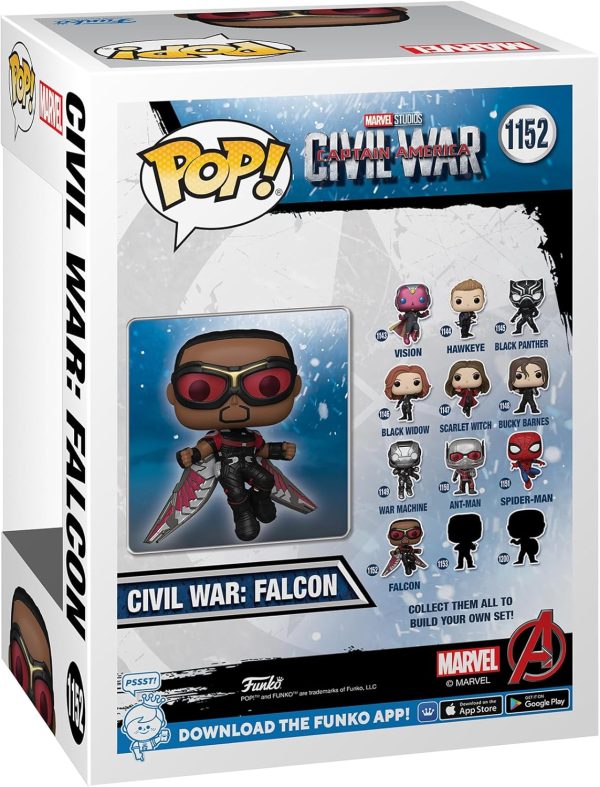 Funko Pop Marvel: Captain America: Civil War Build A Scene - Falcon Figure 10 of 12 - Amazon Exclusive - Collectable Vinyl Figure - Gift Idea - Official Merchandise - Toys for Kids & Adults